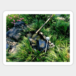 Water Basin in a Japanese Garden Sticker